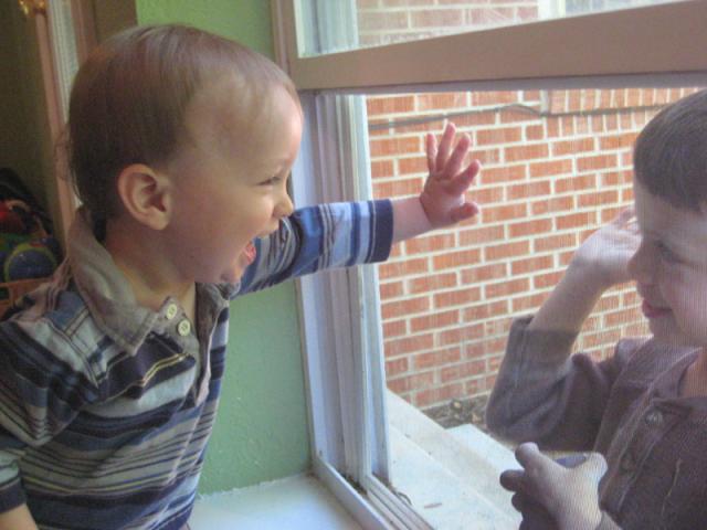 Ready to come inside and play yet, Ty-Ty?