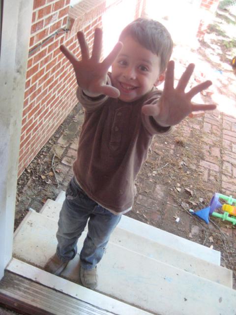 Chalk hands!