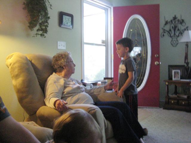 Telling Mamaw about school