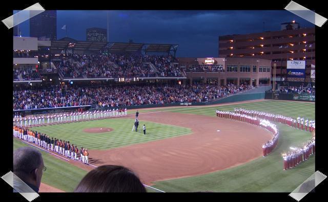 Pic of the Week ~ 4/3/05 (Aunt Janet Singing the National Anthem)