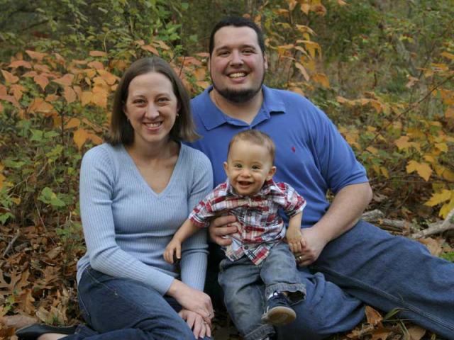 Family in the Leaves