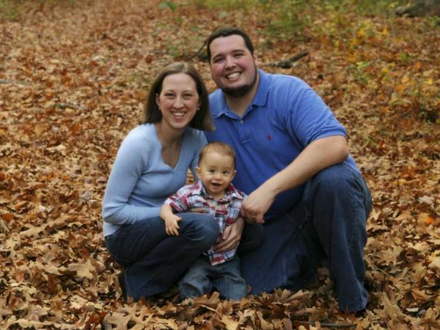Family in the Leaves