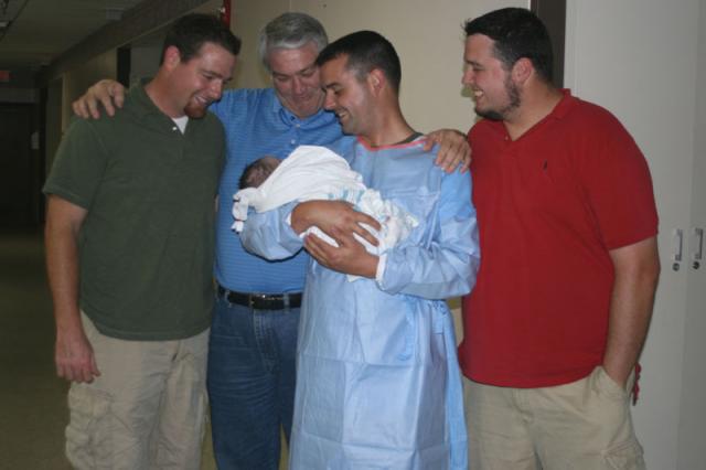 The Cantrell boys with the newest addition