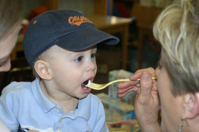 Tyler had to have a taste!