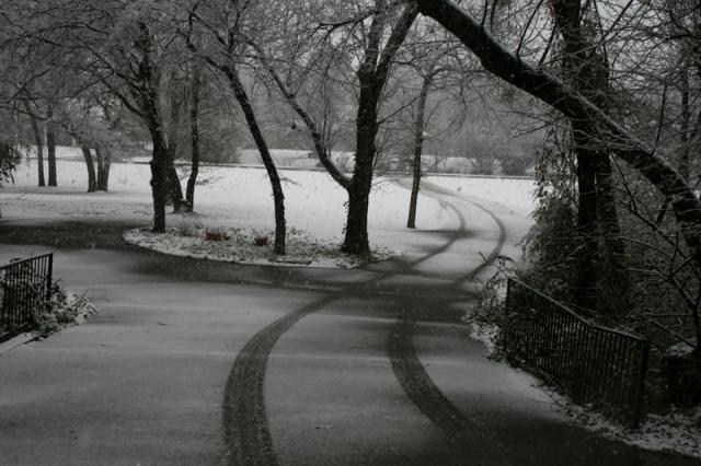Jake messed up the driveway!