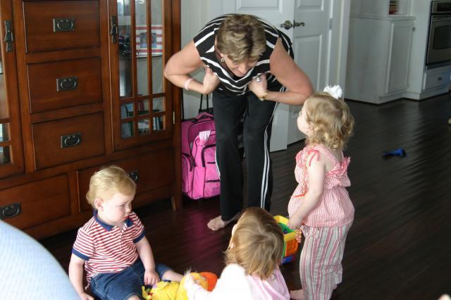 Aunt Candy loves doing the chicken dance!