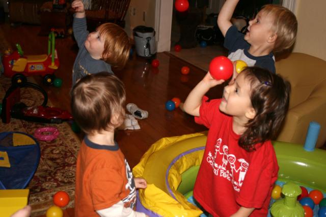 Emptying the ball pit