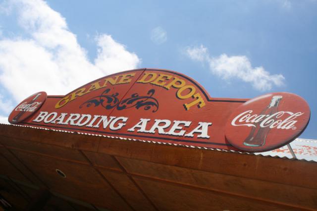 Zoo train depot