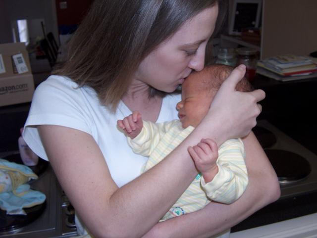 A kiss from Mama makes it all better!