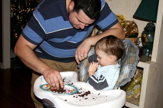 No more, Dad, I'm full!