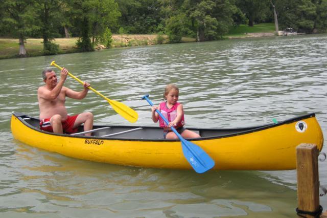 Emily helps row